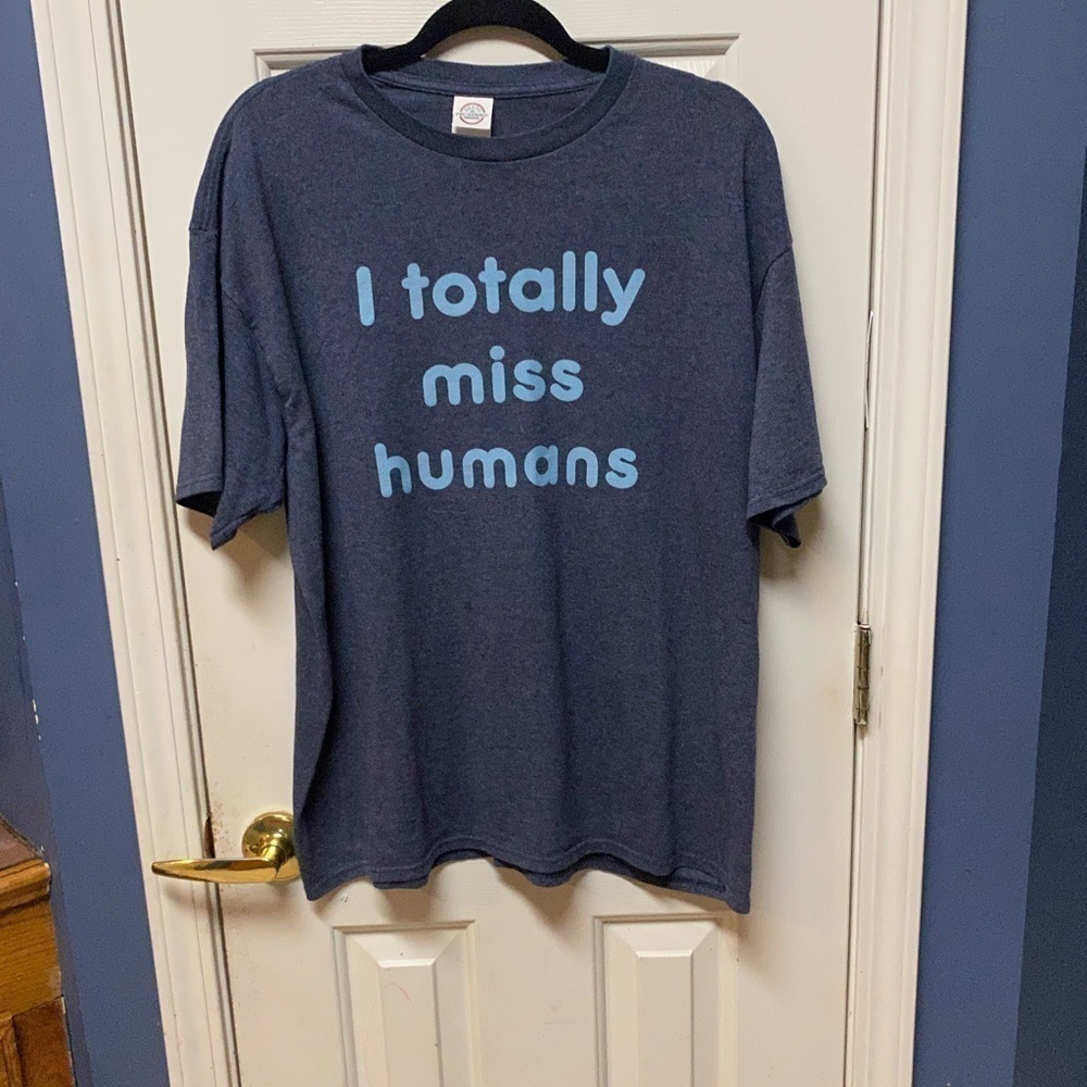 Delta Pro Weight Women's T-shirt Size Large Blue/navy, Polyester, Cotton.